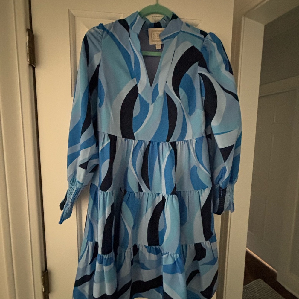 NWOT Sail to Sable Blue Wave Mini Dress size XXS